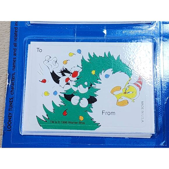 Looney Tunes 15 Peel & Stick Gift Tags Holiday Melodies Sealed New 1997 Vintage - Picture 4 of 10